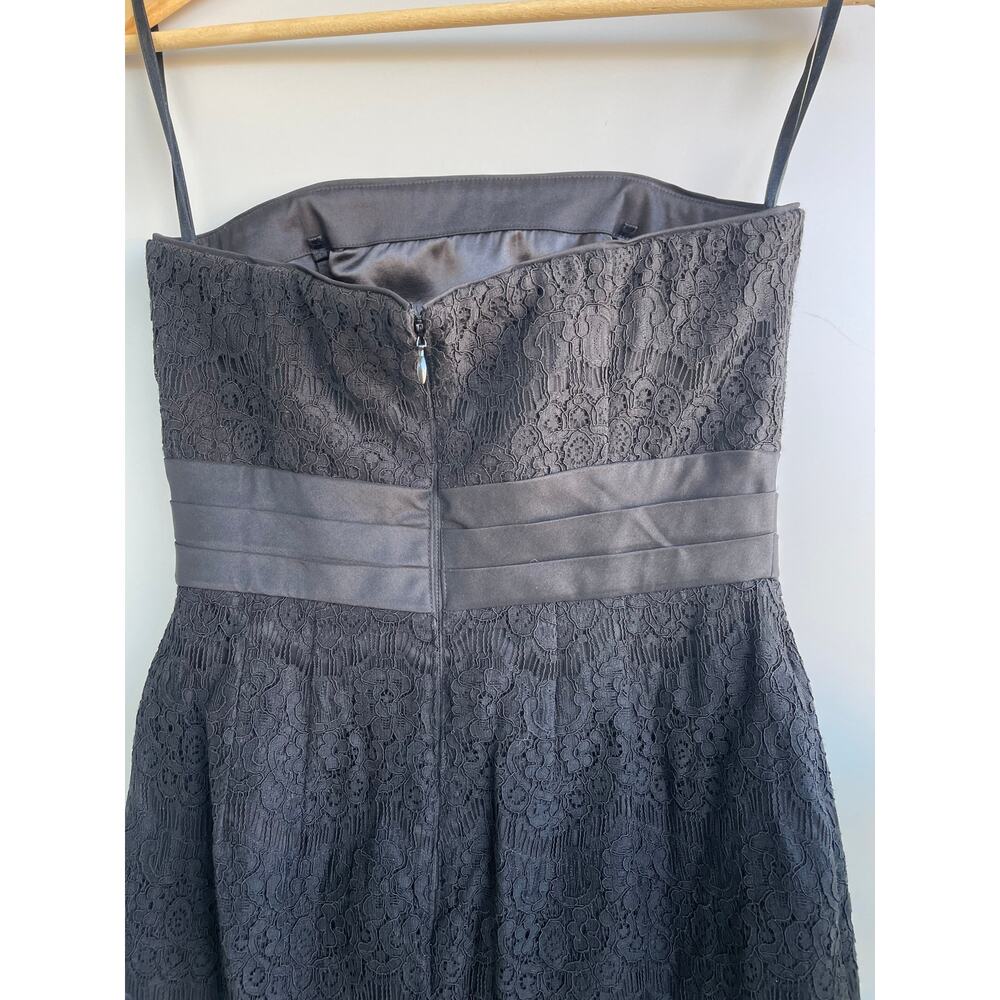 WHITE HOUSE BLACK MARKET whbm black lace strapless flared cocktail dress - Picture 7 of 9